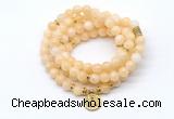 GMN7027 8mm honey jade 108 mala beads wrap bracelet necklace