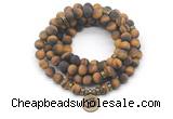 GMN7045 8mm matte yellow tiger eye 108 mala beads wrap bracelet necklace