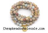 GMN7057 8mm serpentine jasper 108 mala beads wrap bracelet necklaces