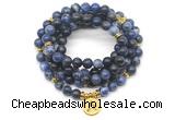 GMN7066 8mm sodalite 108 mala beads wrap bracelet necklaces