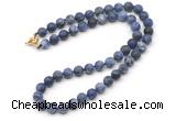 GMN7610 18 - 36 inches 8mm, 10mm matte sodalite beaded necklaces