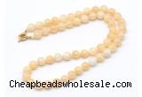 GMN7708 18 - 36 inches 8mm, 10mm round honey jade beaded necklaces