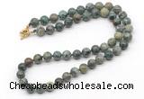 GMN7715 18 - 36 inches 8mm, 10mm round African turquoise beaded necklaces