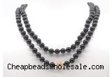 GMN8012 18 - 36 inches 8mm, 10mm black onyx 54, 108 beads mala necklaces