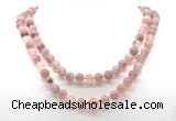 GMN8023 18 - 36 inches 8mm, 10mm strawberry quartz 54, 108 beads mala necklaces