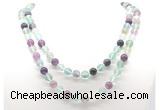 GMN8024 18 - 36 inches 8mm, 10mm fluorite 54, 108 beads mala necklaces