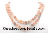 GMN8028 18 - 36 inches 8mm, 10mm moonstone 54, 108 beads mala necklaces