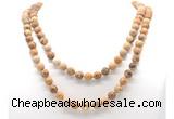 GMN8033 18 - 36 inches 8mm, 10mm picture jasper 54, 108 beads mala necklaces