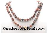 GMN8034 18 - 36 inches 8mm, 10mm brecciated jasper 54, 108 beads mala necklaces