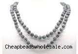 GMN8045 18 - 36 inches 8mm, 10mm eagle eye jasper 54, 108 beads mala necklaces