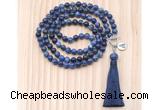 GMN8202 18 - 36 inches 8mm sodalite 54, 108 beads mala necklace with tassel