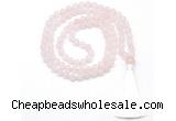 GMN8400 8mm, 10mm rose quartz 27, 54, 108 beads mala necklace with tassel