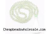 GMN8468 8mm, 10mm prehnite 27, 54, 108 beads mala necklace with tassel