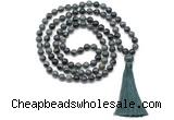 GMN8526 8mm, 10mm kambaba jasper 27, 54, 108 beads mala necklace with tassel