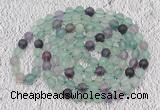 GMN927 Hand-knotted 8mm, 10mm matte fluorite 108 beads mala necklaces