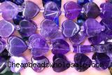 HEAR34 15 inches 16mm – 17mm heart amethyst gemstone beads