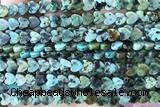 HEAR57 15 inches 6mm heart African turquoise beads