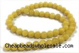 JADE195 15 inches 6mm round honey jade gemstone beads