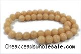 JADE224 15 inches 4mm round honey jade gemstone beads