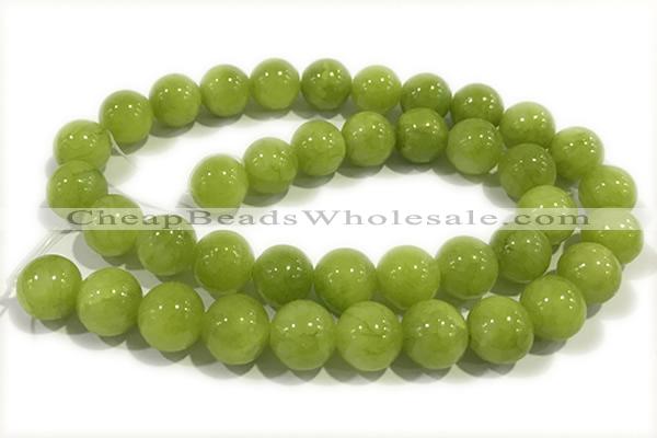 JADE274 15 inches 4mm round honey jade gemstone beads