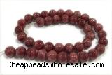 JADE284 15 inches 4mm round honey jade gemstone beads