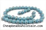 JADE454 15 inches 4mm round silvery jade gemstone beads