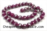 JADE459 15 inches 4mm round silvery jade gemstone beads