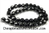 JADE464 15 inches 4mm round silvery jade gemstone beads