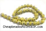 JADE471 15 inches 8mm round silvery jade gemstone beads