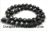 JADE474 15 inches 4mm round silvery jade gemstone beads