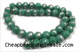 JADE499 15 inches 4mm round silvery jade gemstone beads