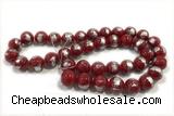 JADE515 15 inches 6mm round silvery jade gemstone beads