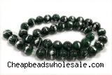 JADE520 15 inches 6mm round silvery jade gemstone beads