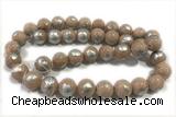 JADE527 15 inches 10mm round silvery jade gemstone beads