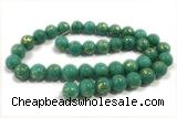 JADE589 15 inches 4mm round golden jade gemstone beads