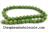 JADE594 15 inches 4mm round golden jade gemstone beads