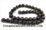 JADE616 15 inches 8mm round golden jade gemstone beads