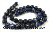 JADE623 15 inches 12mm round golden jade gemstone beads