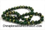 JADE644 15 inches 4mm round golden jade gemstone beads