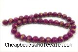 JADE659 15 inches 4mm round golden jade gemstone beads