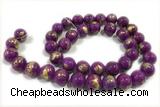 JADE664 15 inches 4mm round golden jade gemstone beads