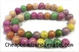 JADE669 15 inches 4mm round golden jade gemstone beads