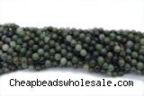 JADE689 15 inches 6mm round green jade gemstone beads