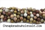 JASP13 15 inches 10mm round wood jasper gemstone beads