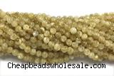 KUNZ05 15 inches 6mm round Peru dye yellow lepidolite beads