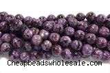 KUNZ15 15 inches 12mm round Peru dye purple lepidolite beads