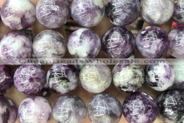 KUNZ30 15 inches 14mm round kunzite gemstone beads