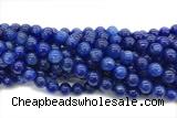 KYAN02 15 inches 8mm round blue kyanite gemstone beads