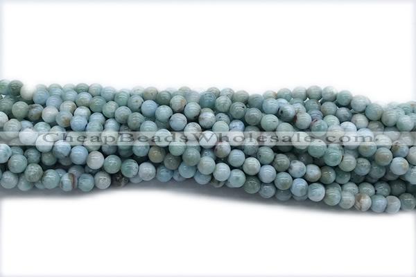 LARI01 15 inches 5mm round larimar gemstone beads