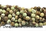 LEMO04 15 inches 12mm round lemon jasper gemstone beads